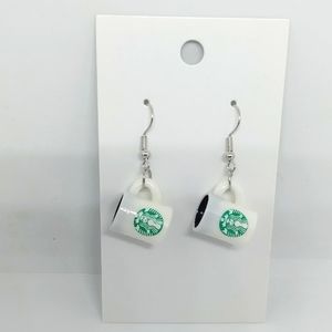 Starbucks coffee mug earrings